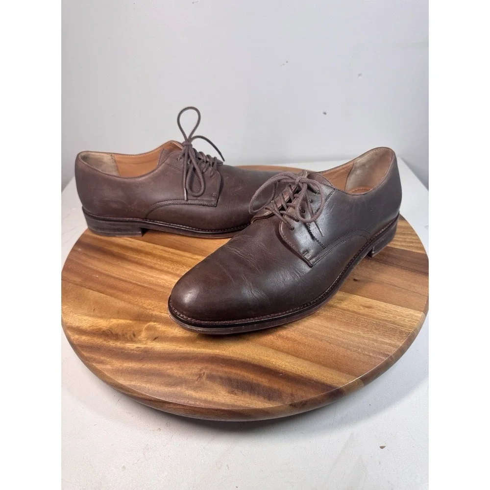 Polo Ralph Lauren Mollington Brown Leather Lace‎ Up Shoes Mens Size 11.5